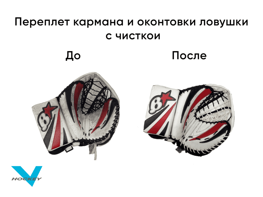 Переплет кармана и оконтовки ловушки с чисткой